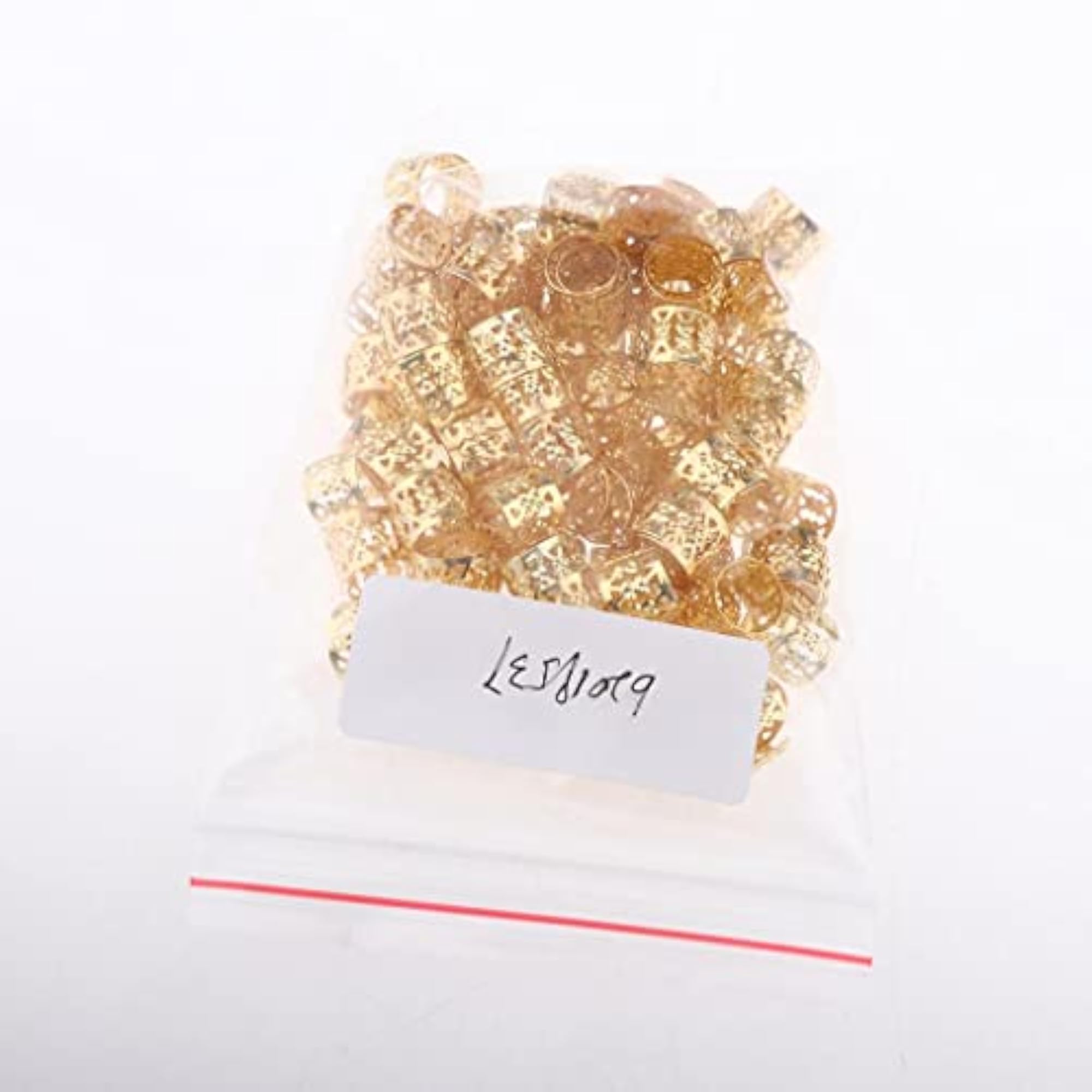 100Pcs Heart Metal Cuff Hair Extension Decorations, Gold